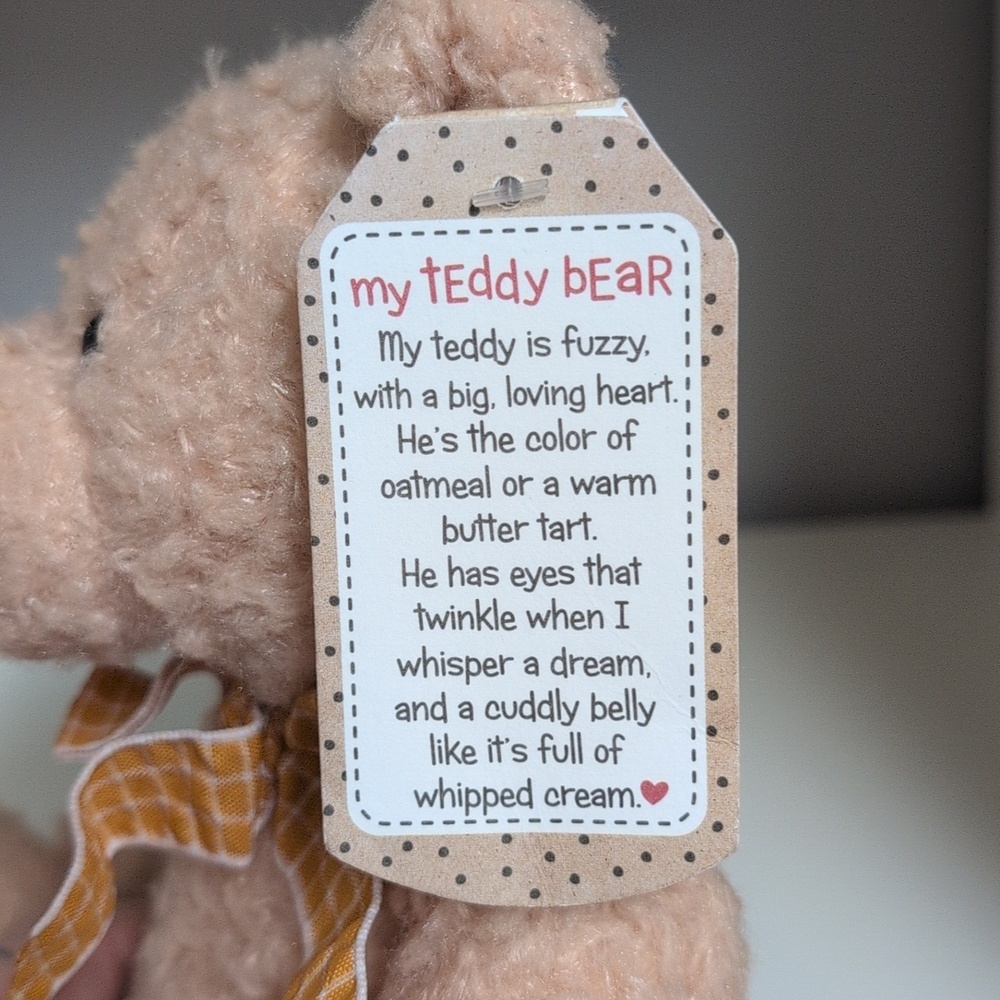 ❤️NWT❤️ GANZ My Teddy Bear, 12" Plush Bear, BNWT - Picture 2 of 4